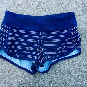 Ivivva x Lululemon girls shorts size 10; color Blue Stripe